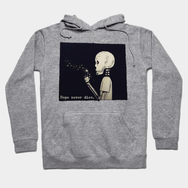 Hope Never Dies Skeleton Blowing Dandelion Hoodie by JammyPants